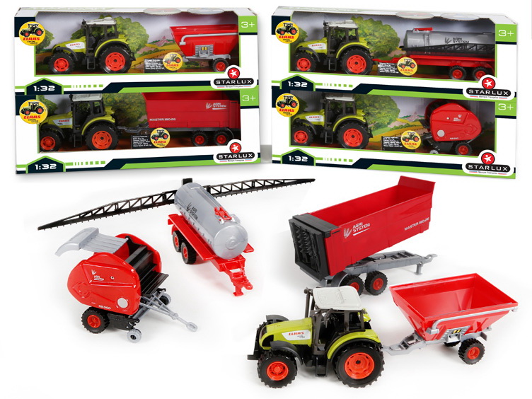 Tracteur CLAAS + Remorque assortiment de 4 versions - MACFARM - 802038