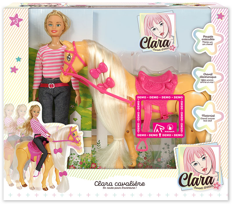 Poupée Clara avec Cheval motorisé - CLARA - 702106