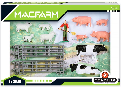 Set de ferme avec figurines 1/32e - MACFARM - 802196