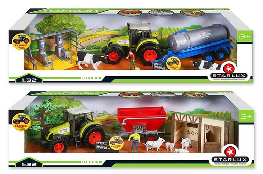 Set de Ferme en assortiment Bergerie et Traite 1/32e - MACFARM - 802107
