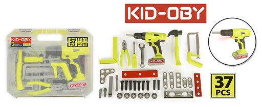Malette d'outils de bricolage 37 pièces - KID-OBY - 813093