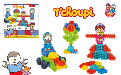Coffret de 50 Bloko avec 2 figurines Pod T'choupi - BLOKO - 503728