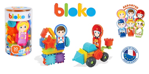 Tube de 100 Bloko + 1 figurine Pod (6 assortis) - BLOKO- 503573