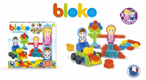 Coffret de 50 Bloko avec 2 figurines Pods Famille - BLOKO - 503536