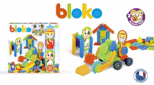 Coffret de 50 Bloko avec 2 figurines Pods Ferme- BLOKO - 503541