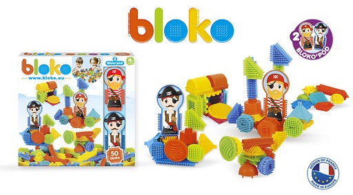 Coffret de 50 Bloko avec 2 figurines Pods Pirates - BLOKO - 503537