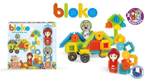 Coffret de 50 Bloko avec 2 figurines Pods Le Petit Chaperon Rouge - BLOKO - 503708