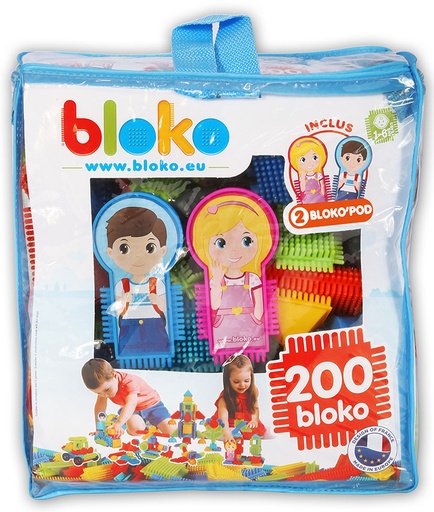 Sac Zip de 200 Bloko avec 2 figurines Pods - BLOKO - 503508
